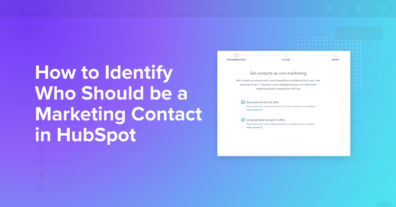 How to Identify Marketing Contacts in HubSpot CRM